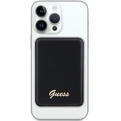 Guess Powerbank indukcyjny 15W GUPBM5ALGSGK 5000mAh czarny|black MagSafe Metal Script Logo цена и информация | Зарядные устройства Power bank | hansapost.ee