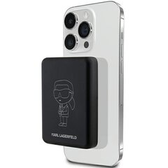 Karl Lagerfeld Powerbank indukcyjny KLPBM5KIOTTGK 5000mAh czarny|black NFT Outline Ikonik MagSafe цена и информация | Зарядные устройства Power bank | hansapost.ee