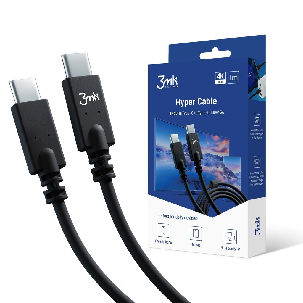 3MK Hyper Cable hind ja info | Mobiiltelefonide kaablid | hansapost.ee