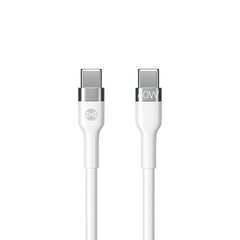 Forever Flexible cable USB-C - USB-C 1,0 m 60W white цена и информация | Borofone 43757-uniw | hansapost.ee