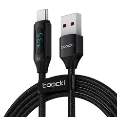 Toocki Charging Cable USB A-C, 1m, 66W (Black) цена и информация | Кабели для телефонов | hansapost.ee