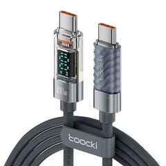 Toocki Charging Cable USB C-C, 1m, 100W (Black) цена и информация | Toocki Мобильные телефоны, Фото и Видео | hansapost.ee