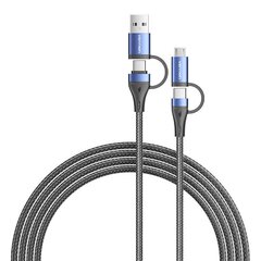 4in1 USB cable USB 2.0 Vention CTLLH 2m (black) цена и информация | Кабели для телефонов | hansapost.ee