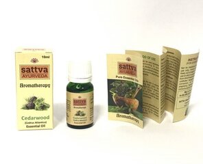 Кедровое эфирное масло Sattva Ayurveda Cedarwwod, 10 мл цена и информация | Эфирные, косметические масла, гидролаты | hansapost.ee