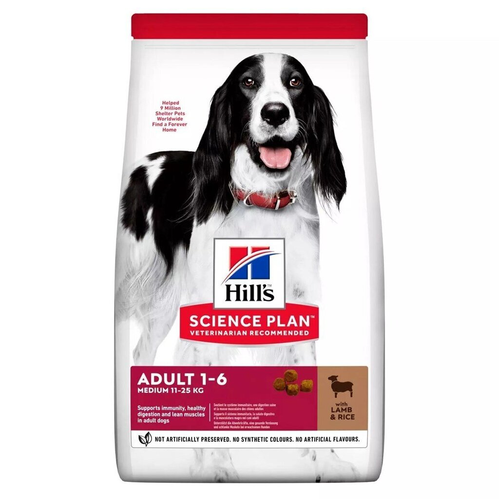 Hills Science Plan koertele koos lambaliha ja riisiga, 18 kg цена и информация | Koerte kuivtoit ja krõbinad | hansapost.ee