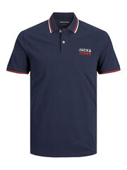 Мужская рубашка-поло JJATLAS Regular Fit 12221012 Navy Blazer цена и информация | Мужские футболки | hansapost.ee