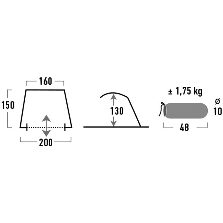 Rannatelk High Peak Rapid 80, hall цена и информация | Telgid | hansapost.ee