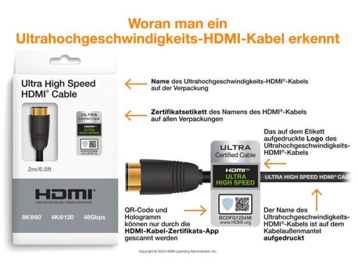 Kaabel Inakustik Ultra High Speed HDMI 2.1 with Ethernet, 1.0 m цена и информация | Juhtmed ja kaablid | hansapost.ee