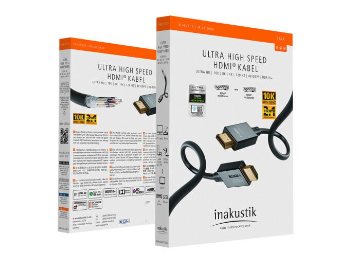 Kaabel Inakustik Ultra High Speed HDMI 2.1 with Ethernet, 1.0 m цена и информация | Juhtmed ja kaablid | hansapost.ee