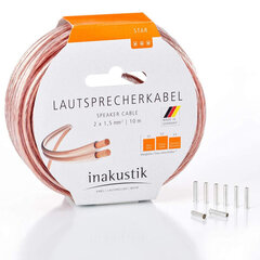 Kõlarikaabel Inakustik, 2 x 1.5 mm², 10.0 m цена и информация | Кабели и провода | hansapost.ee