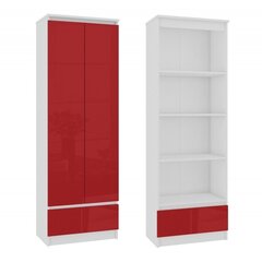 Полка-шкафчик NORE CLP R60, белая/красная цена и информация | Полки | hansapost.ee