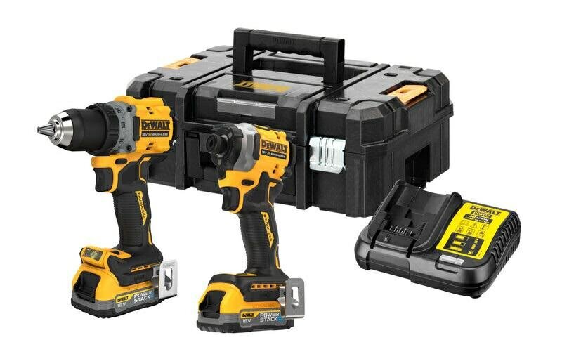 Dewalt Combo Set 18V DCD800 trell + trell DCF850 2x1.7Ah Powersatck DCK2051E2T hind ja info | Akutrellid, puurid ja kruvikeerajad | hansapost.ee