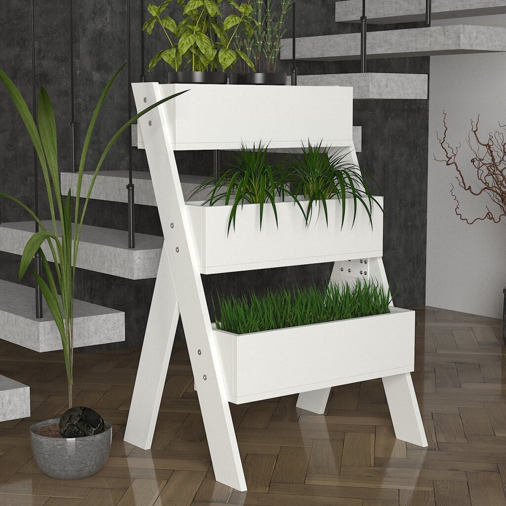 Eraldiseisev riiul Kalune Design Gardenia, valge цена и информация | Riiulid | hansapost.ee