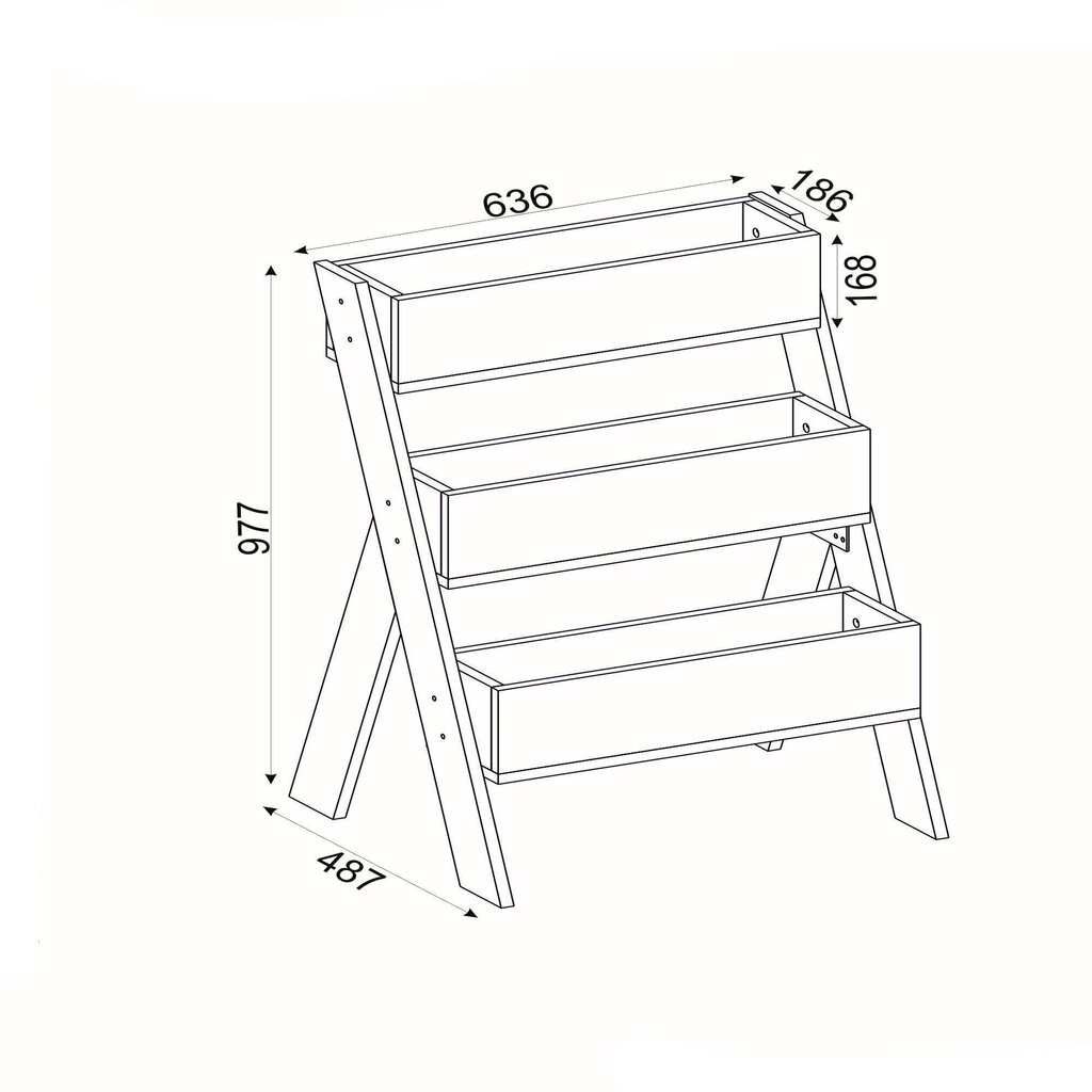 Eraldiseisev riiul Kalune Design Gardenia, valge hind ja info | Riiulid | hansapost.ee