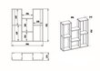 Eraldiseisev riiul Kalune Design Nevada, valge цена и информация | Riiulid | hansapost.ee