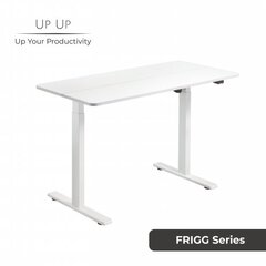 Reguleeritava kõrgusega laud Up Up Frigg, valge hind ja info | Arvutilauad, kirjutuslauad | hansapost.ee
