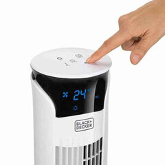 Башенный вентилятор Black & Decker BXEFT48E, белый 82,5 cм, 45 Вт цена и информация | Вентиляторы | hansapost.ee