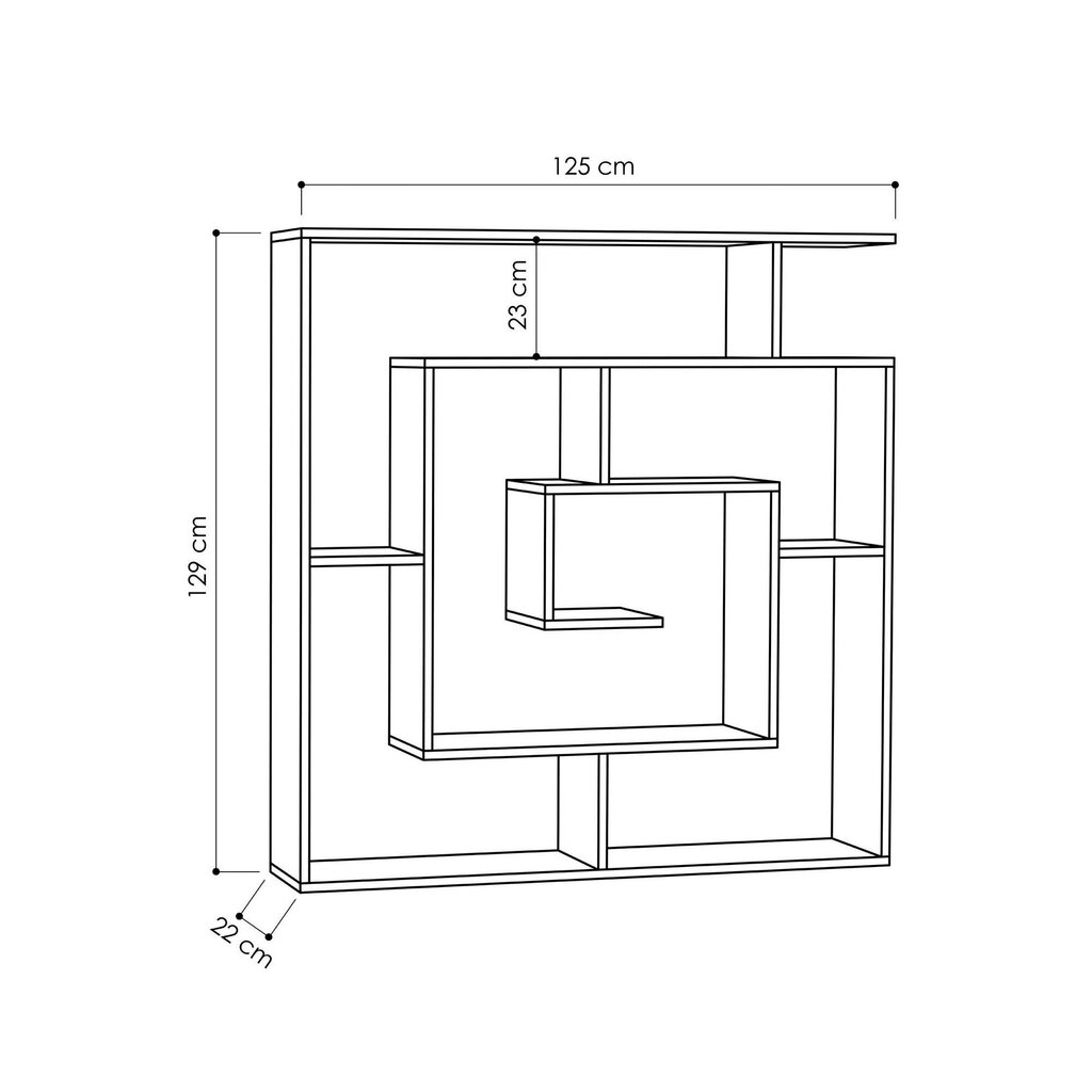 Eraldiseisev riiul Kalune Design Maze, hall hind ja info | Riiulid | hansapost.ee