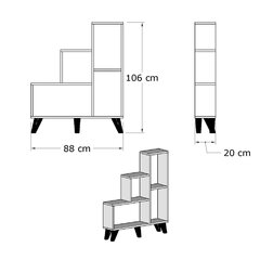 Eraldiseisev riiul Kalune Design Nisa, valge hind ja info | Riiulid | hansapost.ee