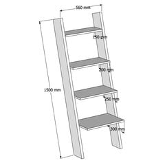 Полка Kalune Design Solid, коричневая цена и информация | Полки | hansapost.ee