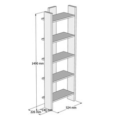 Riiul Kalune Design Virba, pruun hind ja info | Riiulid | hansapost.ee