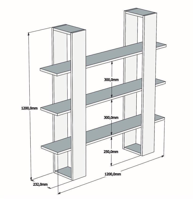 Eraldiseisev riiul Kalune Design Ada, pruun hind ja info | Riiulid | hansapost.ee