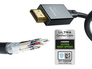 Кабель INAKUSTIK Ultra High Speed HDMI 2.1 with Ethernet, 3.0 м цена и информация | Кабели и провода | hansapost.ee