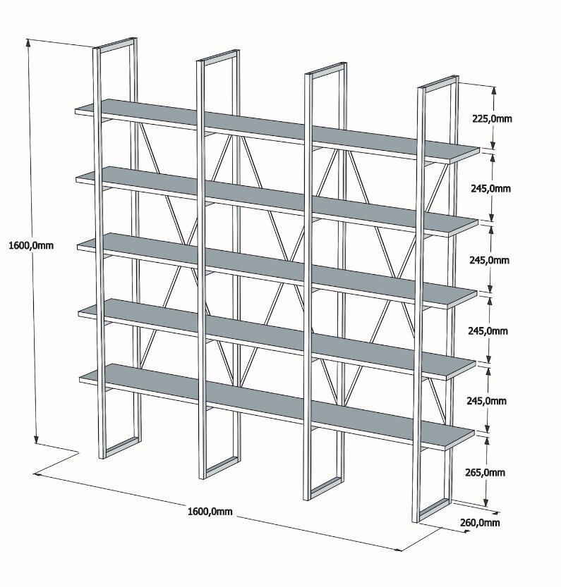 Eraldiseisev riiul Kalune Design Beylerbeyi, pruun/must hind ja info | Riiulid | hansapost.ee