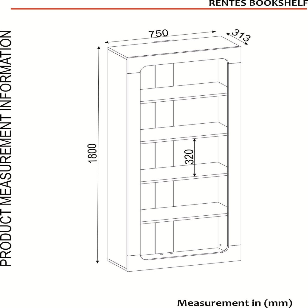 Riiul Kalune Design Rentes, valge/pruun hind ja info | Riiulid | hansapost.ee