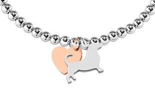 Двухцветный стальной браслет с собакой и сердцем La Petite Story LPS05AQI04 цена и информация | Женские браслеты | hansapost.ee