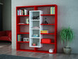 Eraldiseisev riiul Kalune Design Ample, punane/valge hind ja info | Riiulid | hansapost.ee