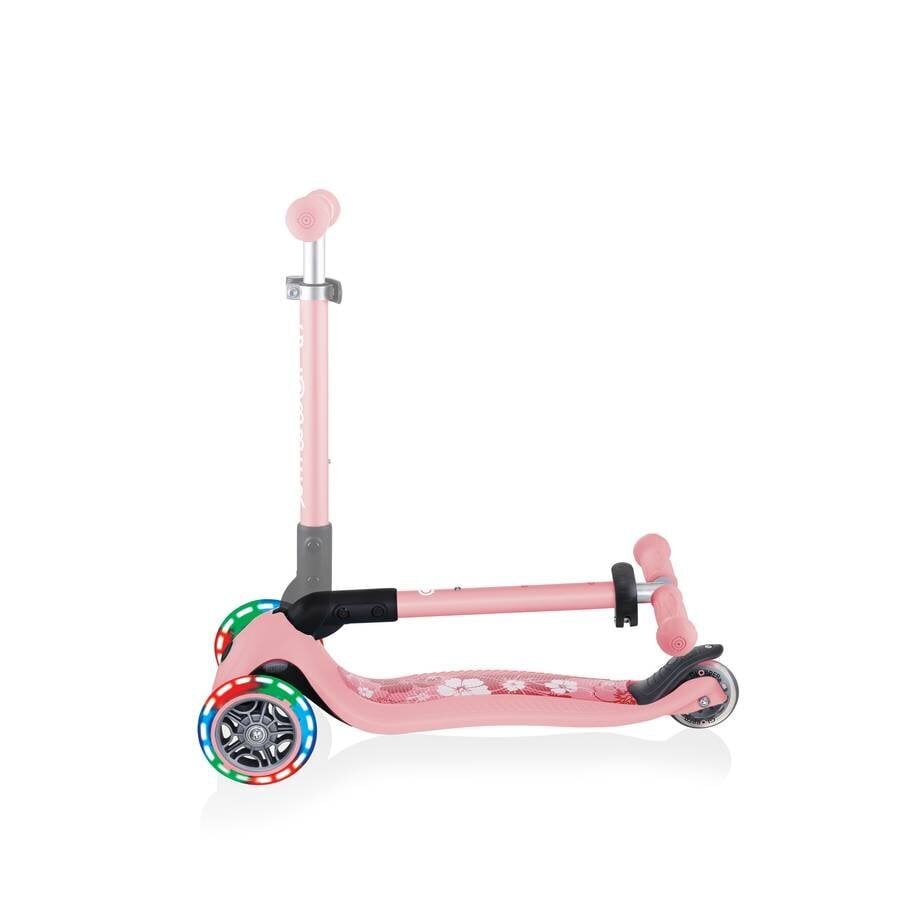 Globber Junior Foldable Fantasy Lights / Pastel Pink Flowers hind ja info | Tõukerattad | hansapost.ee
