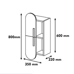 Riiul Kalune Design Rose, pruun/valge hind ja info | Riiulid | hansapost.ee