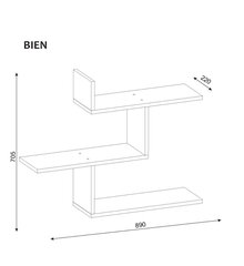 Seinariiul Kalune Design Bien, pruun hind ja info | Riiulid | hansapost.ee