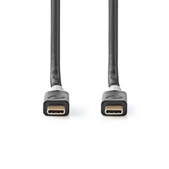 Kaabel Nedis Usb-C - Usb-C, 2 m, 100 W, must цена и информация | Кабели и провода | hansapost.ee