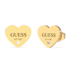 Позолоченные серьги-сердечки Guess Decent JUBE02171JWYGT/U цена и информация | Серьги | hansapost.ee