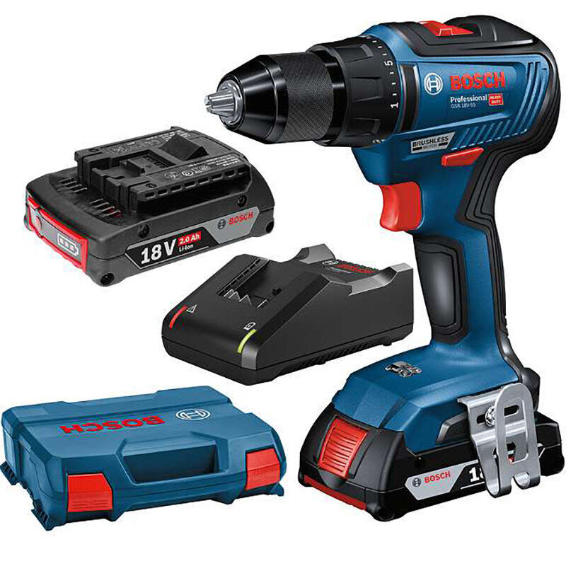 Trell GSR 18V-55, 2x2,0Ah, GAL 18V-40 06019H5201 BOSCH hind ja info | Akutrellid, puurid ja kruvikeerajad | hansapost.ee