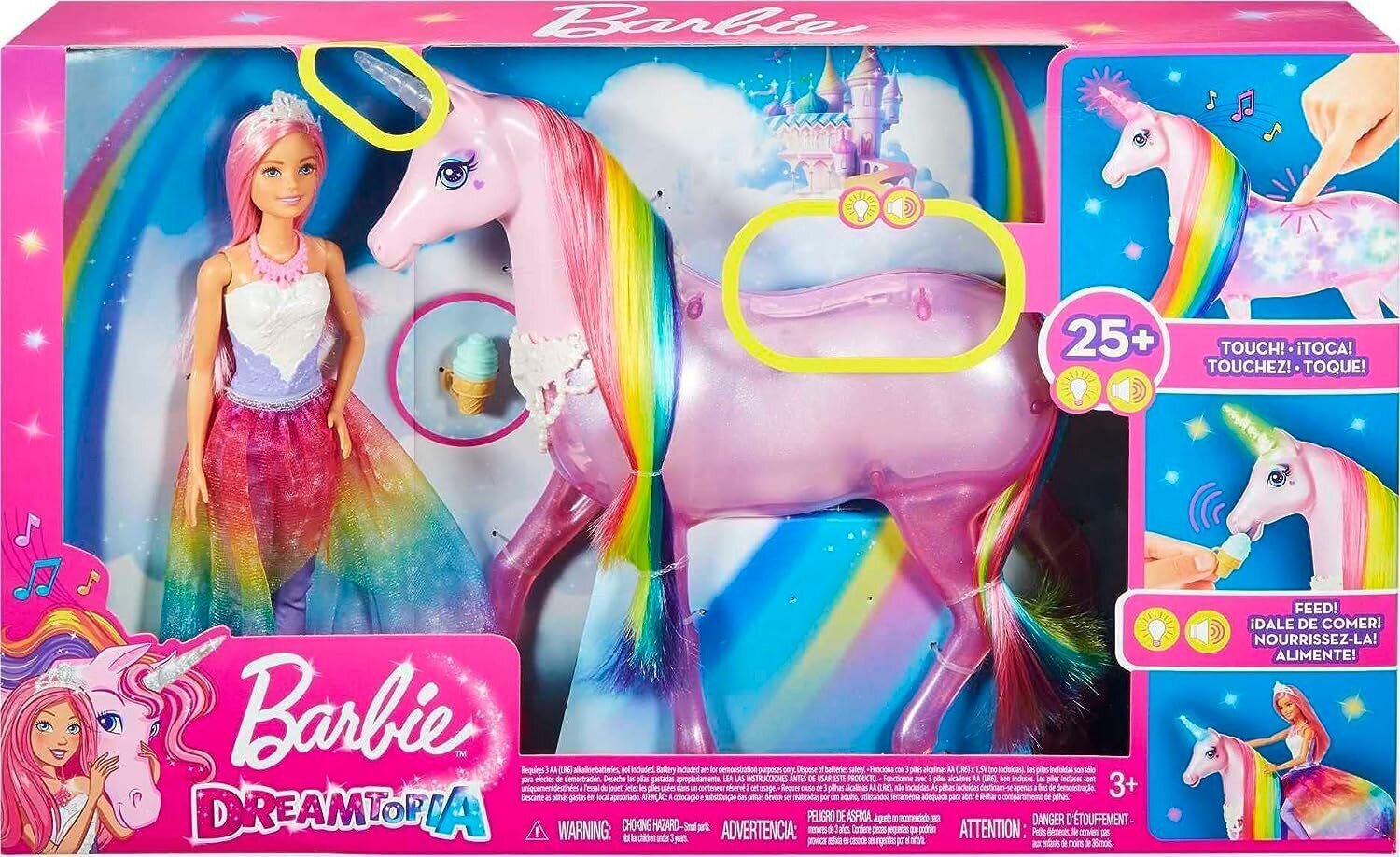 Barbie Dreamtopia Magic Touch Единорог и кукла (FXT26) цена | hansapost.ee