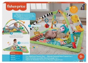 Сенсорный тренажерный зал Fisher-Price «Тропический лес» 3 в 1 (HJW08) цена и информация | Развивающие коврики | hansapost.ee