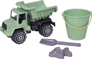 Liivamänguasjakomplekt koos veoautoga Plasto, 4 tk. hind ja info | Ranna- ja õuemänguasjad | hansapost.ee