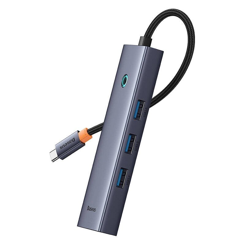 Baseus USB 6in1 Hub UltraJoy USB-C do HDMI4K@30Hz1+3xUSB 3.0+PD+RJ45 (space hall) цена и информация | USB adapterid ja jagajad | hansapost.ee
