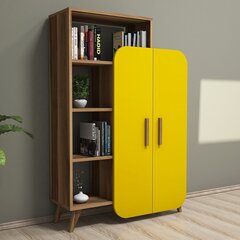 Eraldiseisev riiul Kalune Design 845, 132 cm, pruun/kollane цена и информация | Полки | hansapost.ee