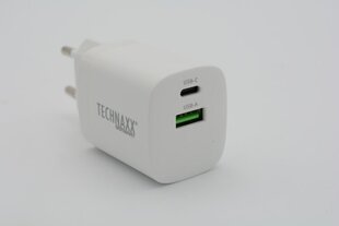 Двухпортовое быстрое зарядное устройство Technaxx с интерфейсом USB мощностью 30 Вт TX-198 цена и информация | Зарядные устройства для телефонов | hansapost.ee