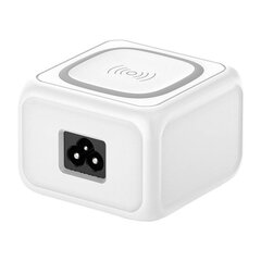 Inductive charger 10W Budi 317TE, 2x USB + USB-C, 18W (white) цена и информация | Budi Автотовары | hansapost.ee