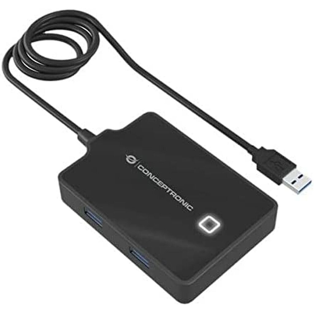 USB-jaotur Conceptronic HUBBIES11BP Must цена и информация | USB adapterid ja jagajad | hansapost.ee