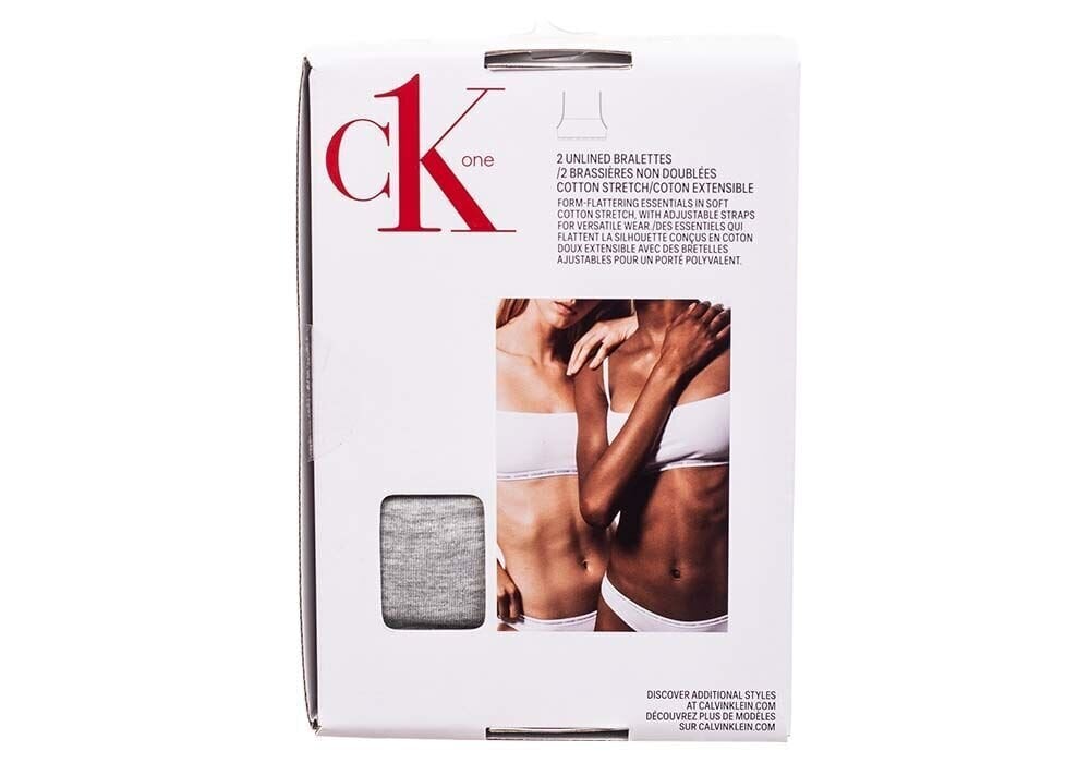 Naiste rinnahoidja Calvin Klein, 2 tk UNLINED BRALETTE GREY 000QF6040E 8HT 26068 цена и информация | Rinnahoidjad | hansapost.ee