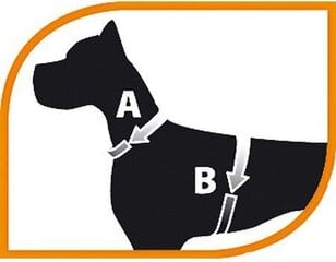 Шлейка для собак Ferplast Ergocomfort, черный/красный, S цена и информация | Ошейники, подтяжки для собак | hansapost.ee
