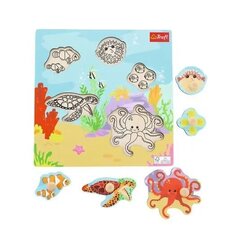 Деревянный пазл Животные под водой 5 частей цена и информация | Развивающие игрушки для детей | hansapost.ee