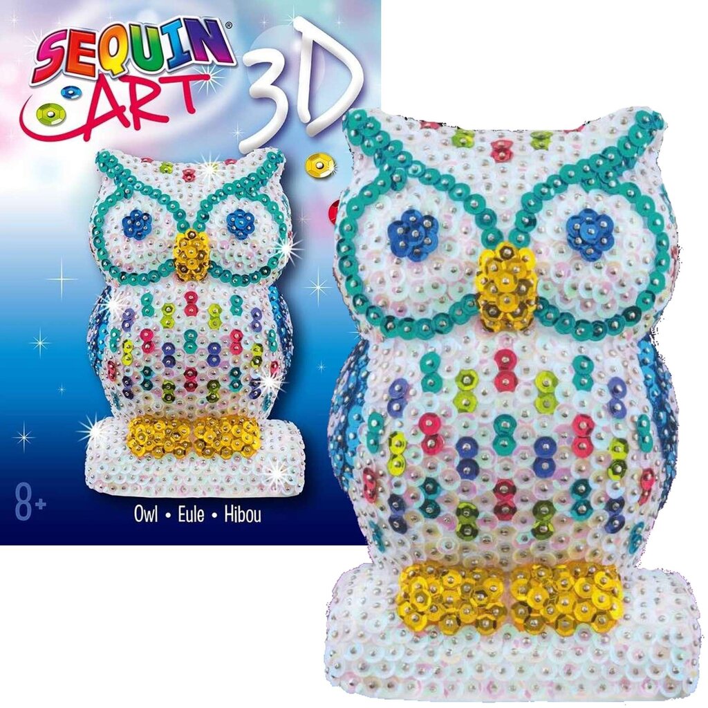 Loominguline komplekt 3D figuur Sequin Owl hind ja info | Arendavad laste mänguasjad | hansapost.ee