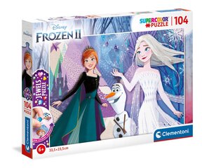 Clementoni Pusle Frozen II Jewels 104 tk hind ja info | Pusled lastele ja täiskasvanutele | hansapost.ee